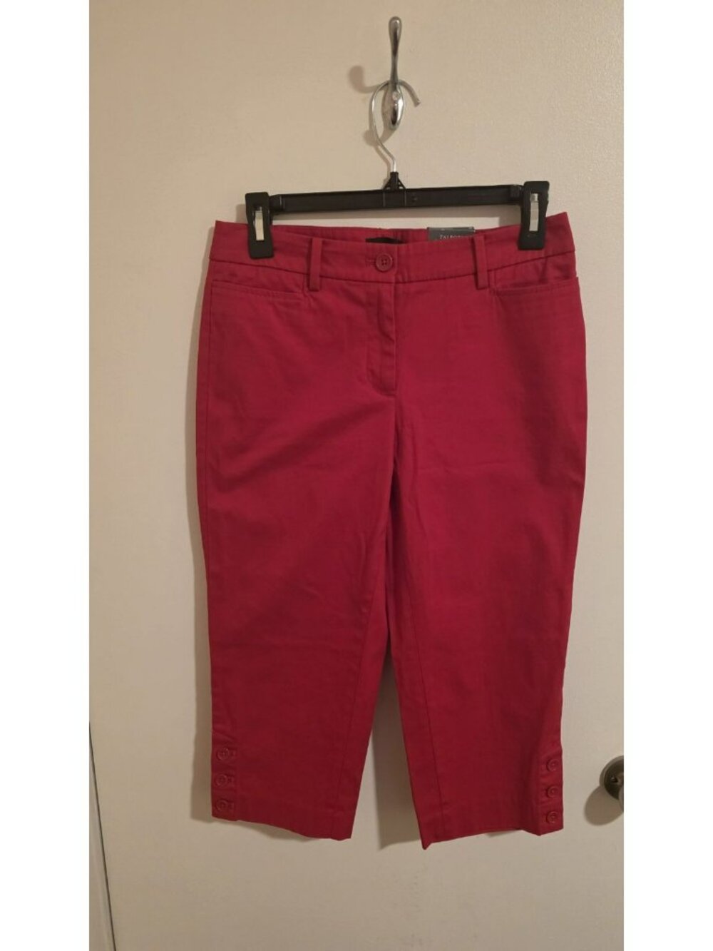 Talbots Capri Pants Womens Petite 2P Perfect Skimmer Red Preppy Spring Academia